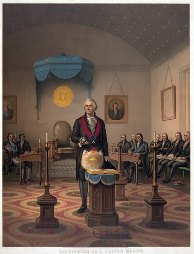 Washington come Maestro Massone, pub. 1870 da American School