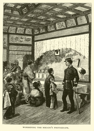 Adorazione della fotografia del Mikado da American School
