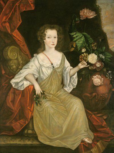 Giovane donna con una farfalla da American School