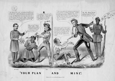 Il tuo piano e il mio, pubblicato da Currier and Ives, New York, c.1864 da American School
