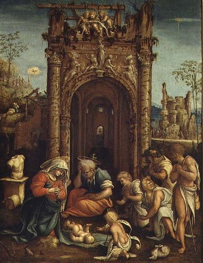 Adorazione dei pastori, c.1530 da Amico Aspertini