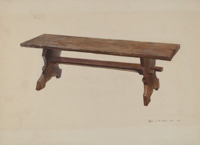 Panca della Chiesa Morava da Amos C. Brinton
