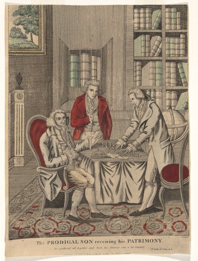 Il figliol prodigo riceve la sua eredità da Amos Doolittle