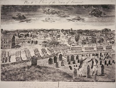 Vista della città di Concord da Amos Doolittle