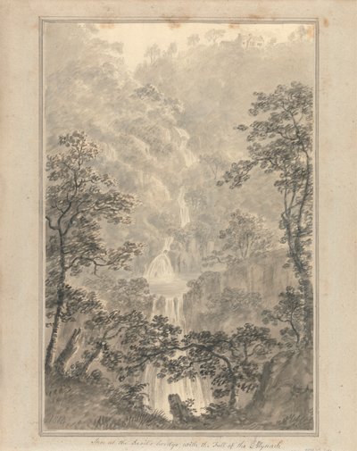 Vedute in Inghilterra, Scozia e Galles: Locanda al Ponte del Diavolo, con la Cascata del Mynach da Amos Green
