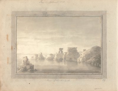Vedute in Inghilterra, Scozia e Galles: Rovine del Castello di Dunbar, HG/Tour in Scozia da Amos Green