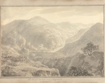 Vedute in Inghilterra, Scozia e Galles: Il Ponte del Diavolo vicino ad Aberystwith, Cardiganshire, settembre 1804 da Amos Green