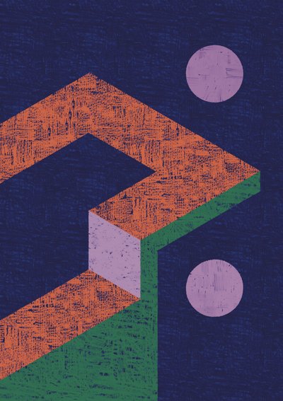 Illusione geometrica moderna da Amy Louise Baker