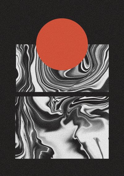 Flusso di marmo Sole Rosso da Amy Louise Baker