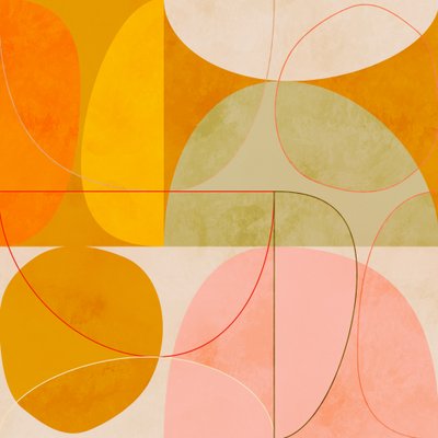 Giallo curry stile metà secolo Blush Spring2 da Ana Rut Bre