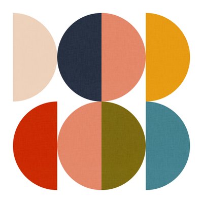 Giochi di colori geometrici della metà del secolo 1 da Ana Rut Bre