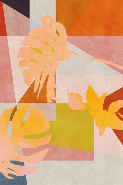 Foglie geometriche in stile Bauhaus in versione organica da Ana Rut Bre