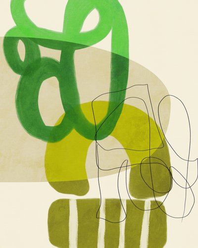 Linee dipinte verde e marrone chiaro 2 copie da Ana Rut Bre