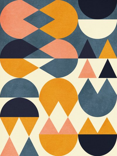 Rainbow Plus Shapes  Blu Senape 6 da Ana Rut Bre