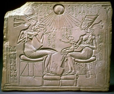 La famiglia reale: Akhenaton, Nefertiti e i loro figli, ca 1350 a.C. da Ancient Egypt