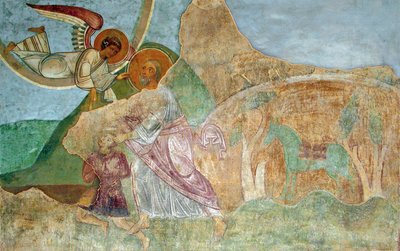 Abramo sacrifica Isacco da Ancient Russian frescos