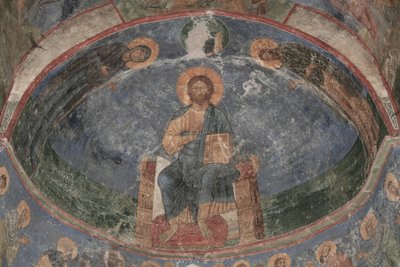 Cristo in trono Salvatore del Mondo, XII secolo da Ancient Russian frescos