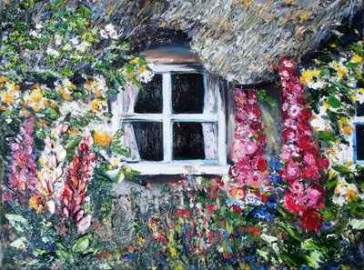 Giardino alla finestra del cottage da Anda Bieza