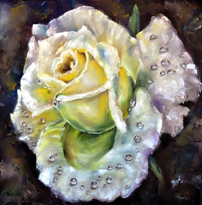 Rosa fresca e rigogliosa da Anda Bieza