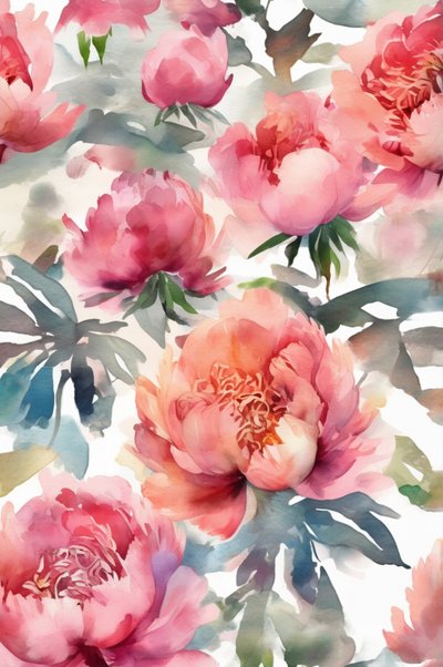 Peonie rosa tenue da Anda Bieza