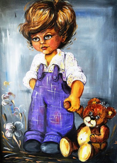 Il ragazzino e Teddy da Anda Bieza