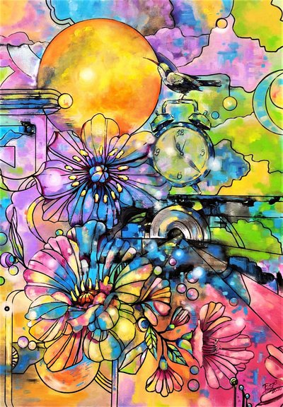 Un sogno floreale dai colori vivaci da Anda Bieza