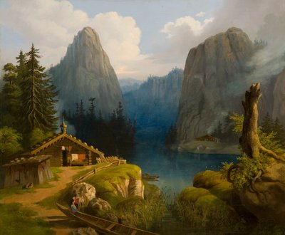 Paesaggio montano con lago da Ander