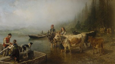 Luogo del traghetto, vicino al lago da Anders Askevold