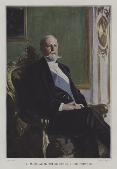 Oscar II, Re di Svezia e Norvegia da Anders Leonard (after) Zorn