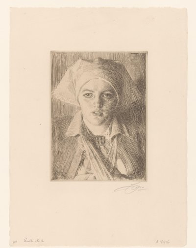 Ritratto di Gulli da Anders Leonard Zorn (signed by artist)