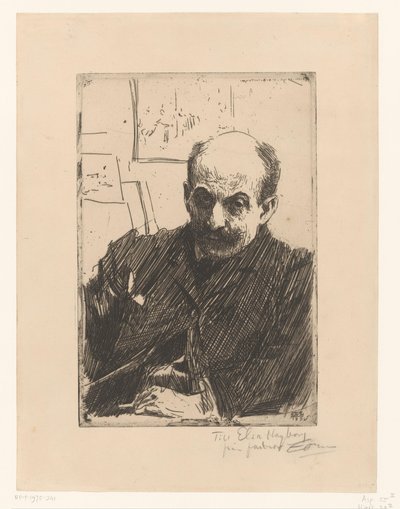 Ritratto di Max Liebermann da Anders Leonard Zorn (signed by artist)