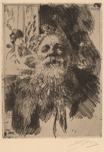 Auguste Rodin, 1906 da Anders Leonard Zorn
