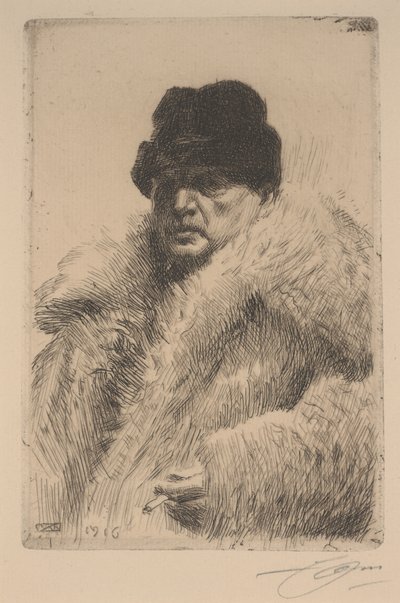 Autoritratto in Pelliccia da Anders Leonard Zorn