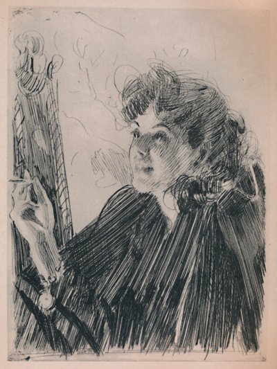 La Danza della Sigaretta, c.1890s, 1946 da Anders Leonard Zorn