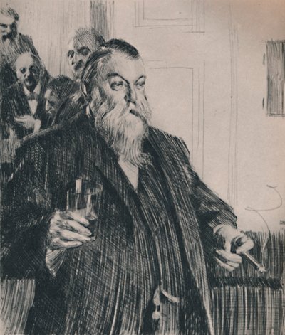 Il brindisi, 1890s, 1946 da Anders Leonard Zorn