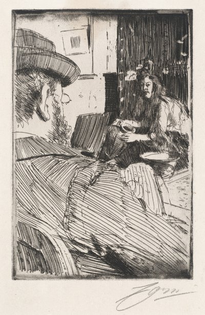 Albert Besnard e il suo modello da Anders Leonard Zorn