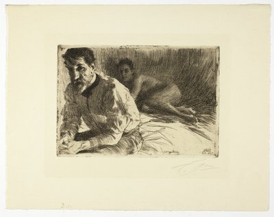 Augustus Saint Gaudens II (Saint Gaudens e il suo Modello) da Anders Leonard Zorn