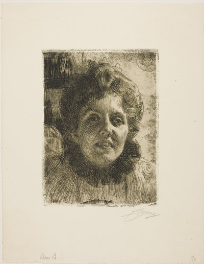 Aurore (signora Aurore Klintberg, nata Oxenstierna, capo) da Anders Zorn