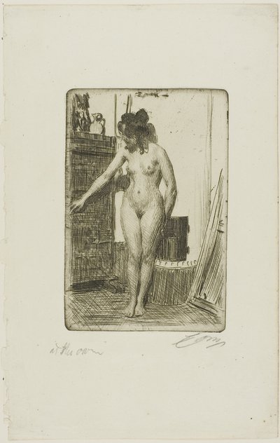 Davanti alla stufa da Anders Leonard Zorn