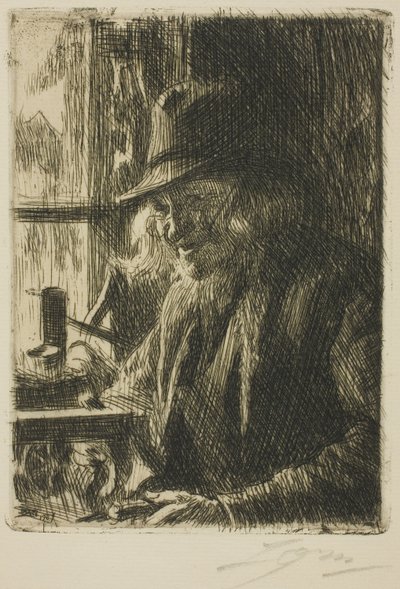 Bosl Anders, orologiaio a Mora da Anders Leonard Zorn