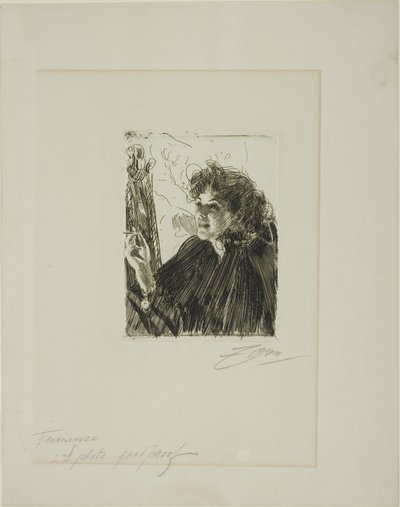 Ragazza con una sigaretta II da Anders Leonard Zorn