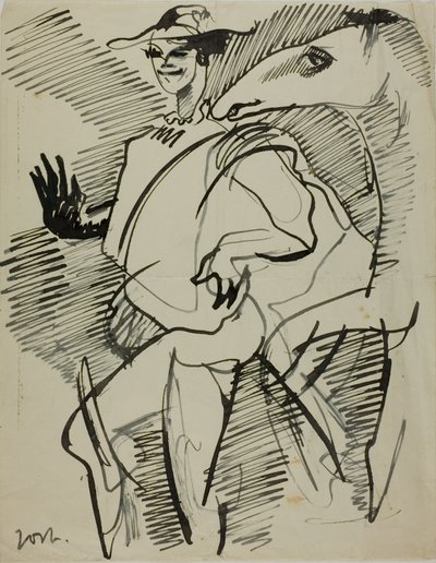 Uomo con cavallo da Anders Zorn