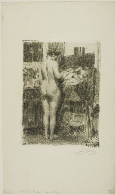Modella davanti al Quadro da Anders Leonard Zorn