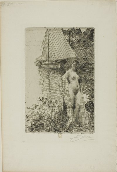 Il Mio Modello e la Mia Barca da Anders Leonard Zorn
