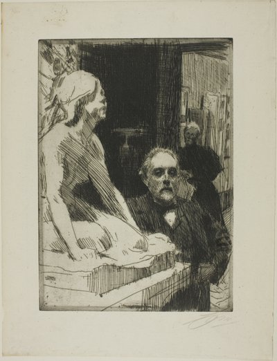 Pontus Fürstenberg e sua moglie (in piedi vicino alla "Rana" di Hasselberg) da Anders Zorn
