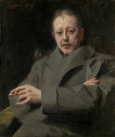 Studio di ritratto di un uomo da Anders Leonard Zorn