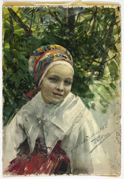 Ritratto di una ragazza da Anders Leonard Zorn