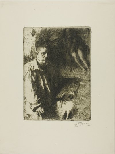 Autoritratto con modella II da Anders Leonard Zorn