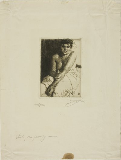 Modello seduto da Anders Leonard Zorn