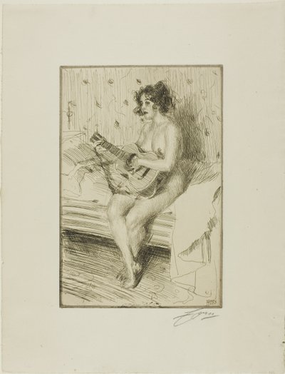 Il Suonatore di Chitarra da Anders Leonard Zorn